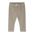 Organic cotton baby leggings made from GOTS-certified cotton, shown in brown striped colour.