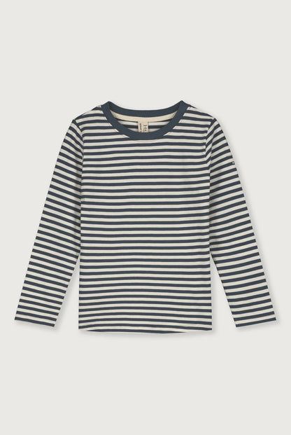 Gray Label Long Sleeve Tee GOTS | Blue Grey Cream