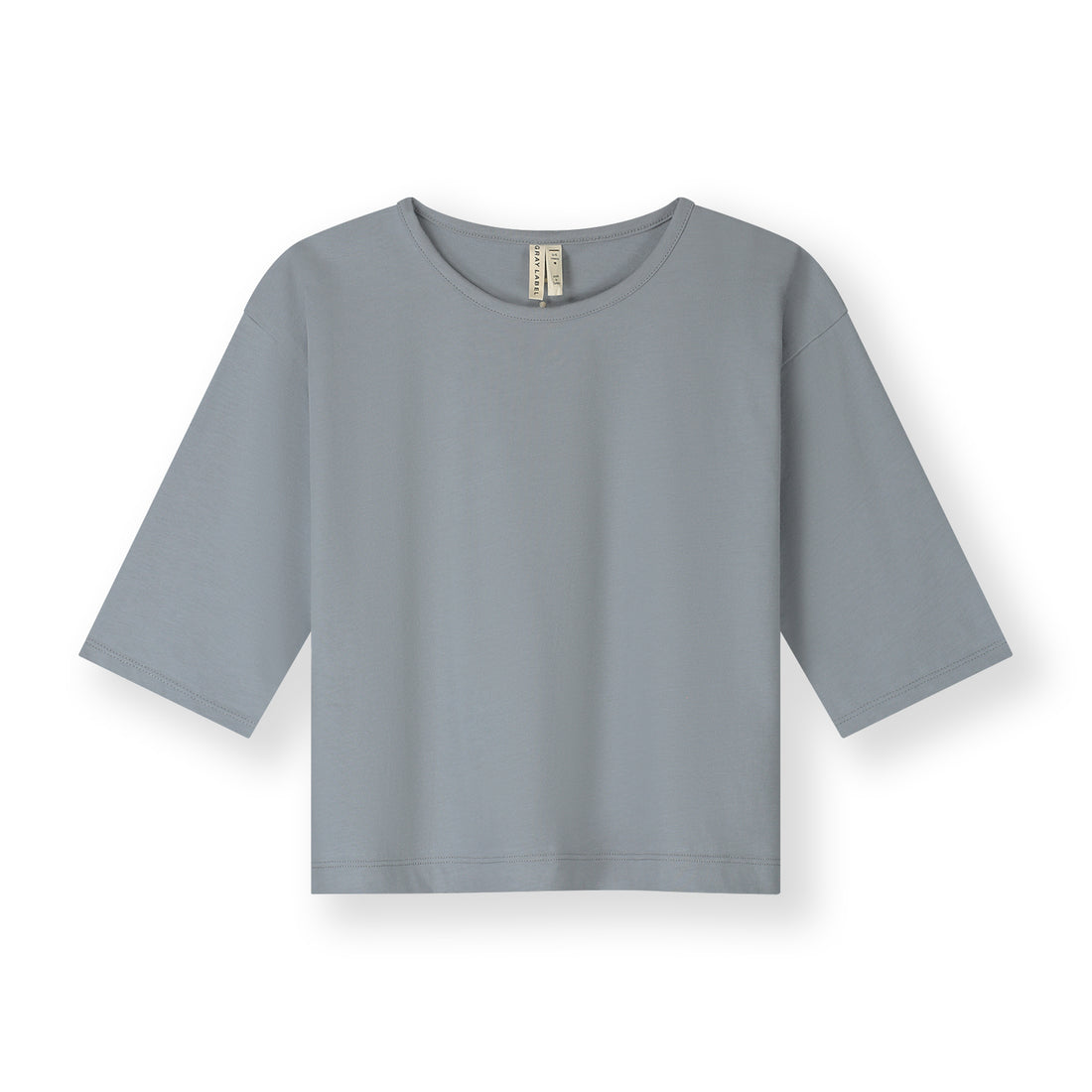 Gray Label organic cotton oversized tee in Stone Grey — front view