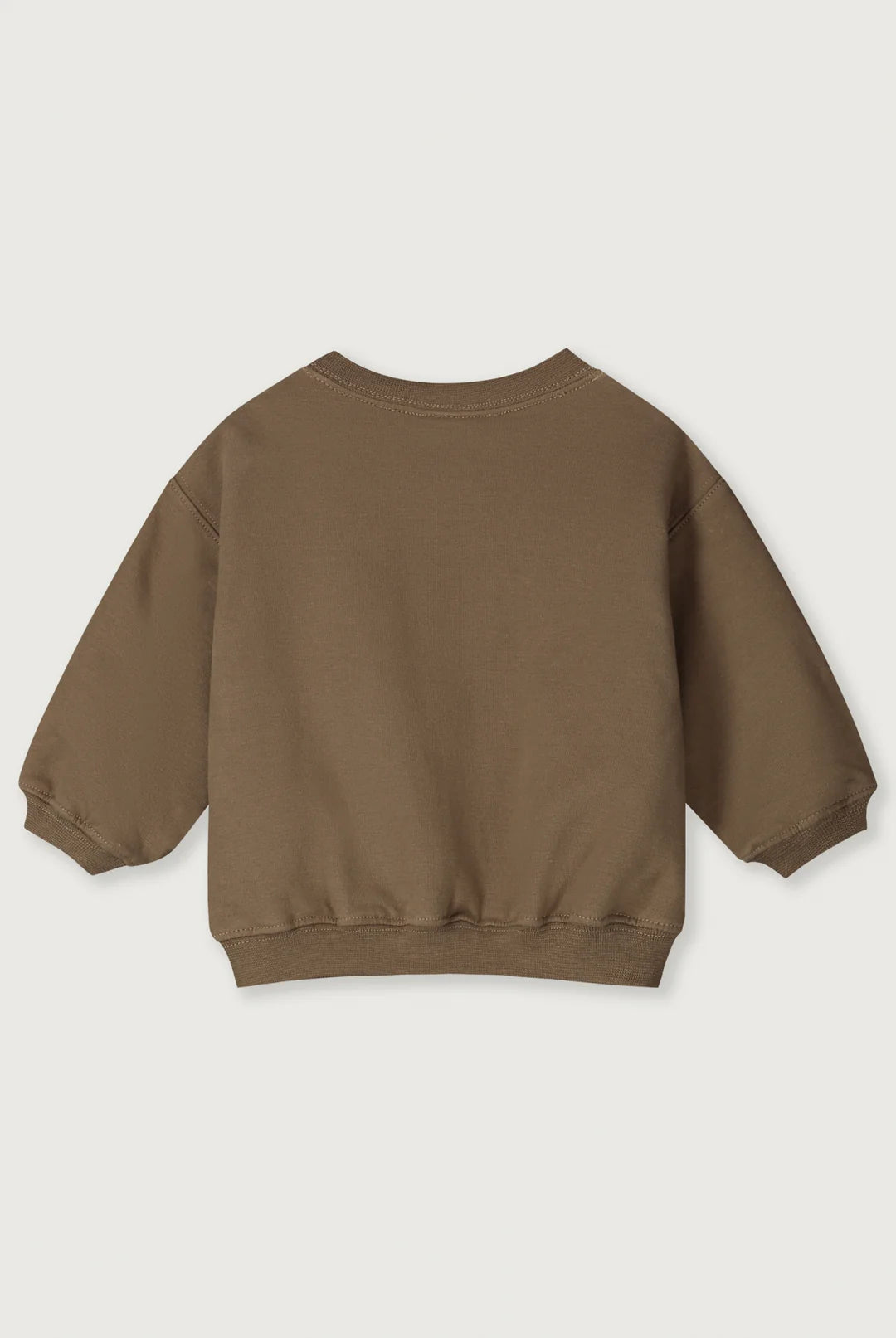 Gray Label Organic Cotton Fleece Dropped Shoulder Baby Sweater | Woody