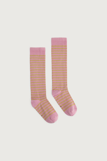 Gray Label Ribbed Socks GOTS | Bubblegum Cookie