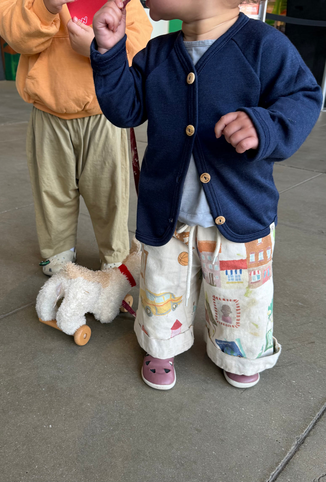 Two kids standing 