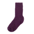 Wool Rib Socks Aubergine 