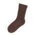 Joha Wool Rib Socks Dark Brown 