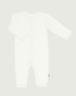 Joha Ajour Wool Silk Jumpsuit with Lace Off White