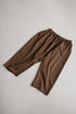 Kohi Wide Pants by Façade in mole brown, organic cotton kids trousers with a relaxed barrel fit