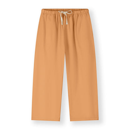 Gray Label organic cotton pull-up trousers in color melon - front 