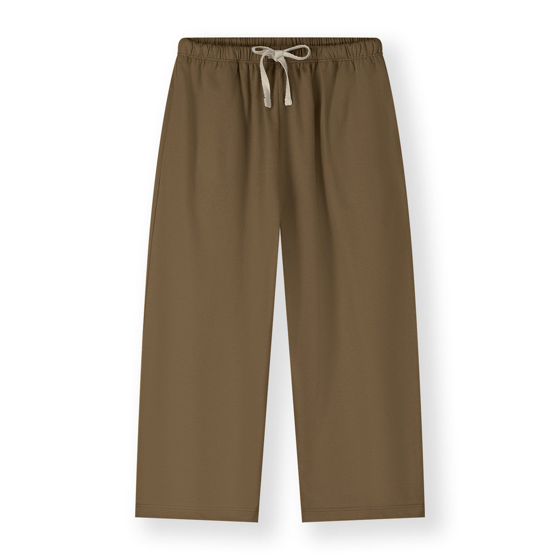 Gray Label organic cotton pull-up trousers in color woody - front 