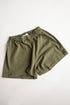 Mido Runner Shorts by Façade in green, organic cotton kids shorts with a relaxed runner fit