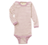 Engel Natur merino wool baby bodysuit in rosewood melange