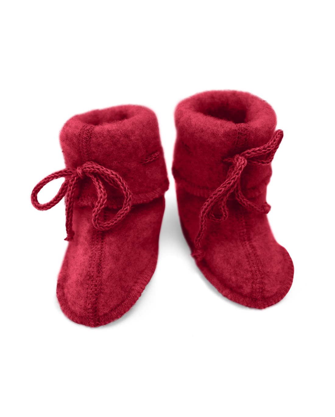 Engel Natur organic merino wool fleece baby booties in jasper melange