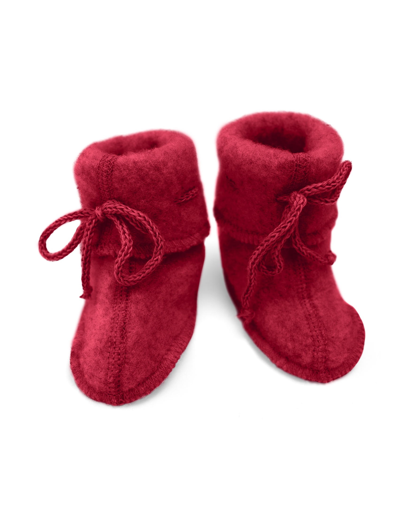Engel Natur organic merino wool fleece baby booties in jasper melange
