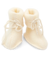 Engel Natur organic merino wool fleece baby booties in natural