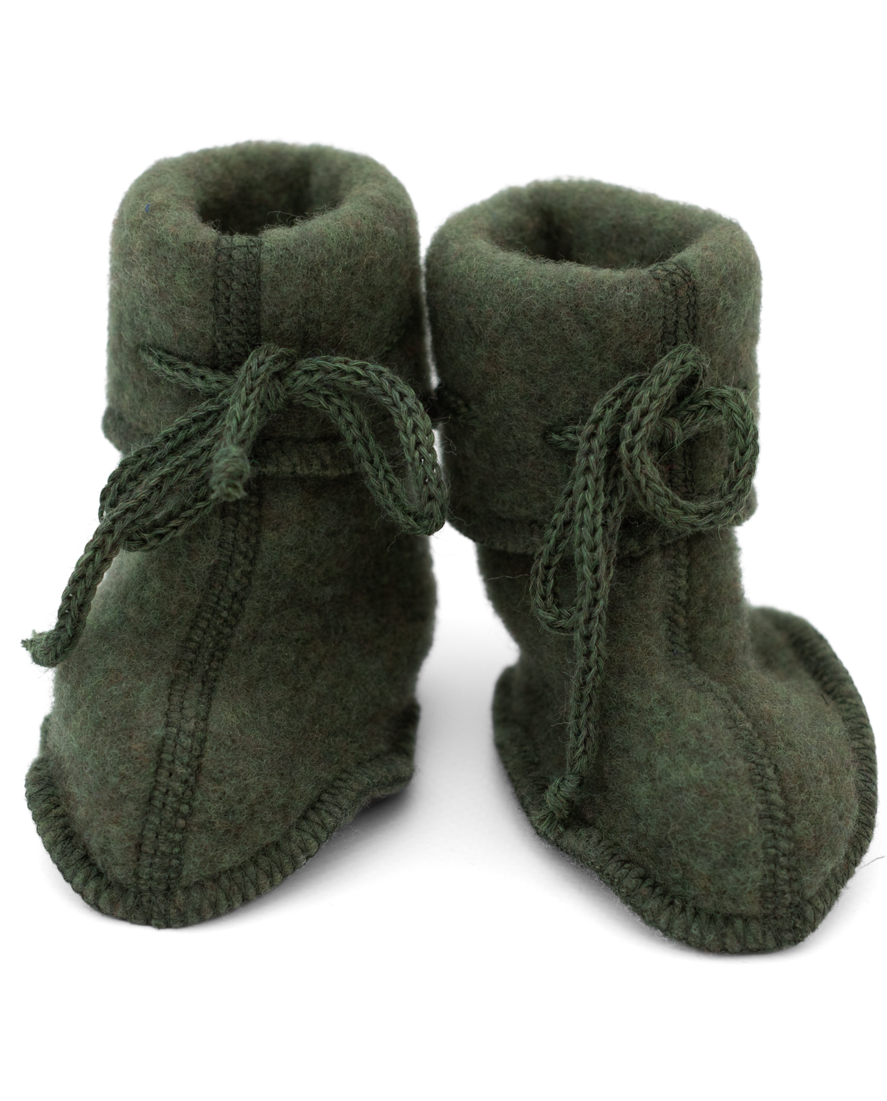 Engel Natur organic merino wool fleece baby booties in reed