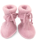 Engel Natur organic merino wool fleece baby booties in rosewood melange