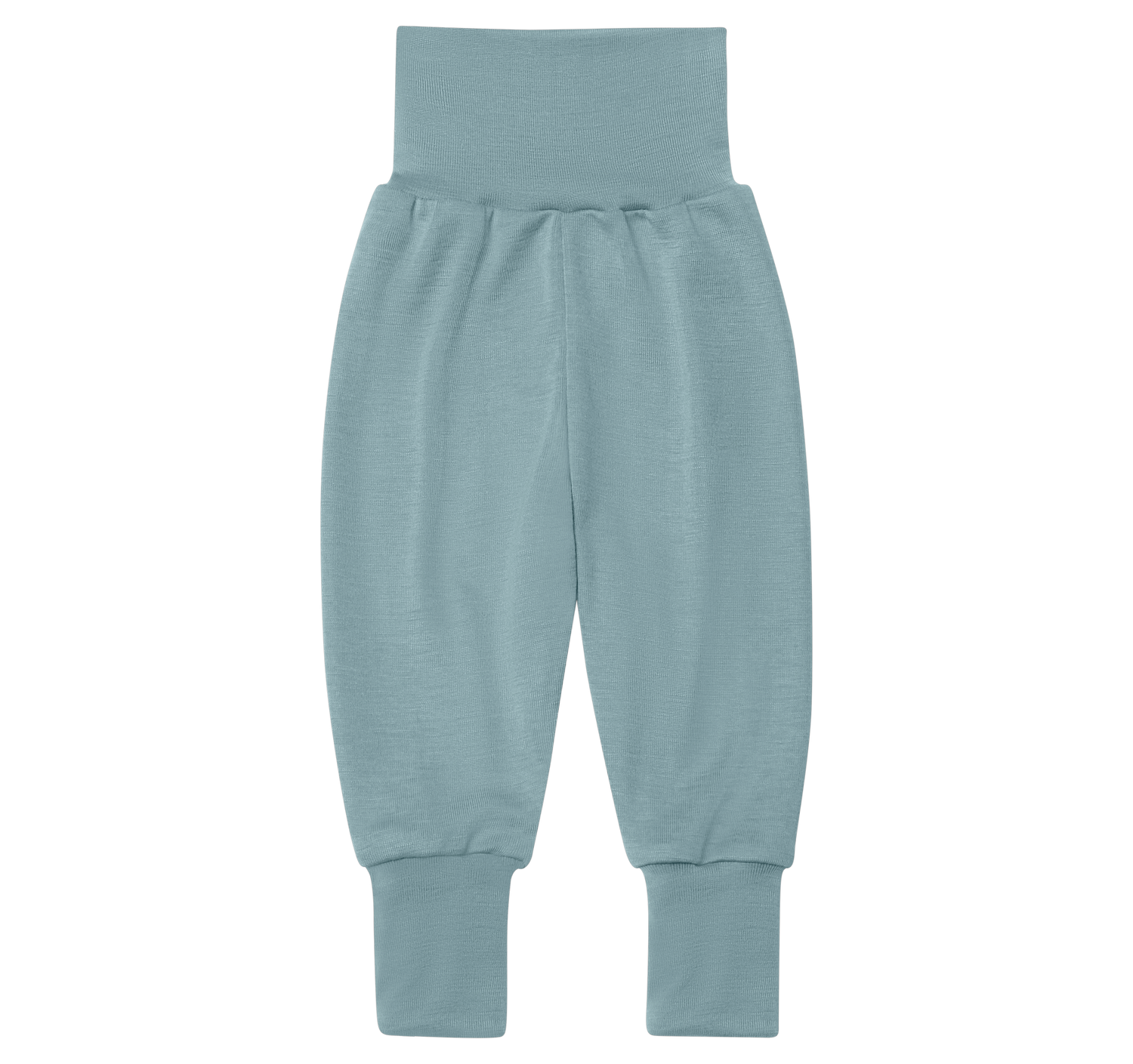 Engel Natur merino wool and silk baby pants for babies in mountain blue