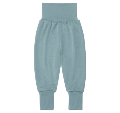 Engel Natur merino wool and silk baby pants for babies in mountain blue