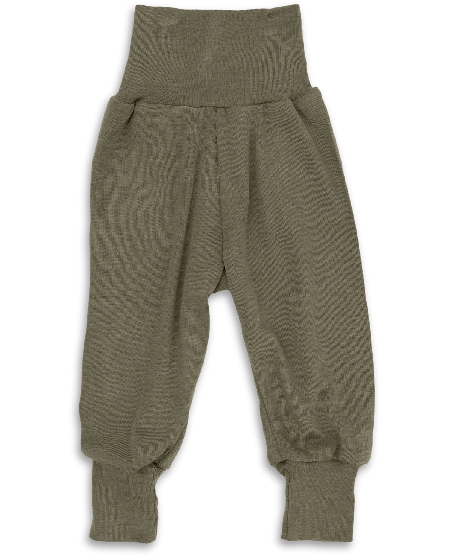 Engel Natur merino wool and silk baby pants for babies in olive