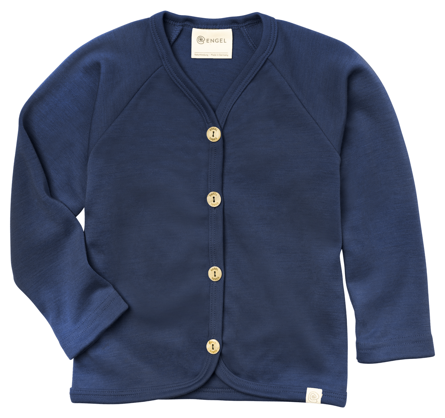 Engel Natur wool silk kids cardigan in navy