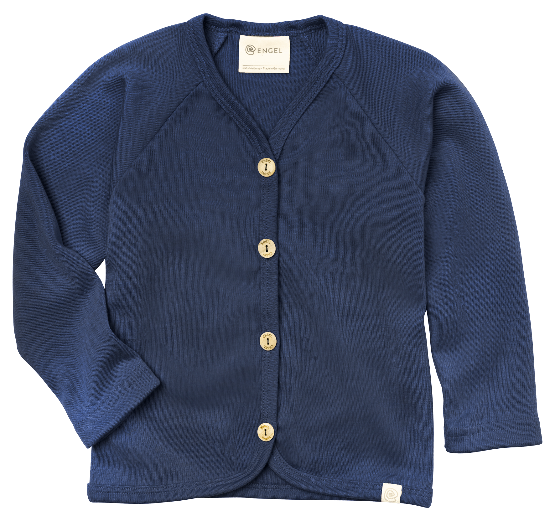 Engel Natur wool silk kids cardigan in navy