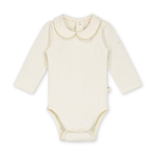 Gray Label organic cotton baby collar onesie in cream