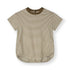 Gray Label organic cotton baby tee suit in Woody Cream — front view