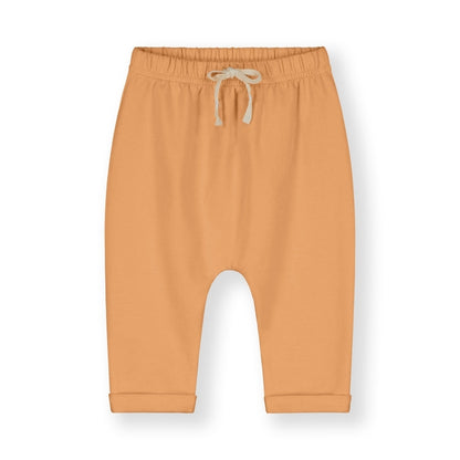 Gray Label organic cotton fleece pants in melon - front 