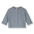 Gray Label organic cotton fleece raglan cardigan in stone grey -front 