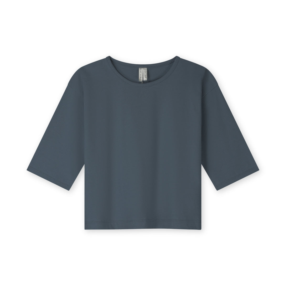 Gray Label organic cotton oversized tee in Blue Grey — front view