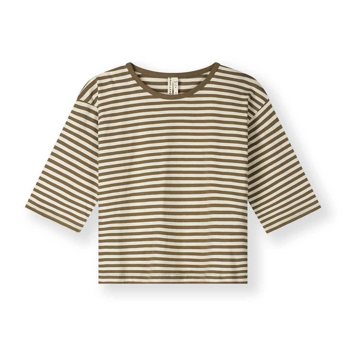 Gray Label organic cotton oversized tee in Woody Cream — front view