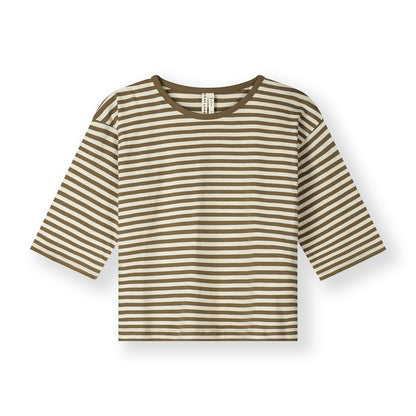Gray Label organic cotton oversized tee in Woody Cream — front view