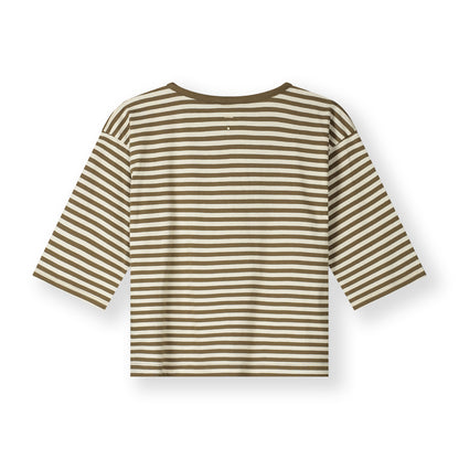 Gray Label organic cotton oversized tee in Woody Cream — back view