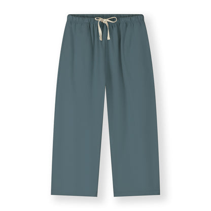 Gray Label  pull-up trousers made from GOTS-certified cotton in blue grey - front