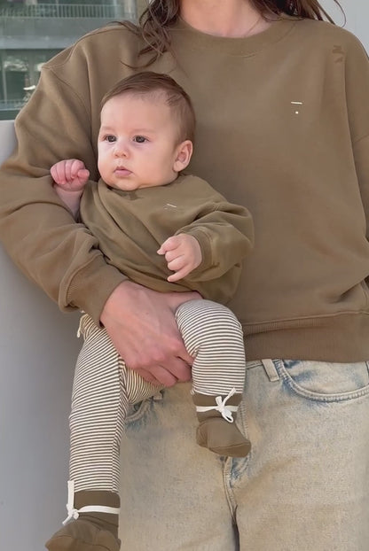 Gray Label Dropped Shoulder Baby Sweater GOTS | Woody