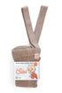 Silly Silas footed tights with braces in Peanut made from GOTS-certified organic cotton