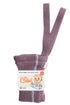 Silly Silas Footless Tights with Braces in Acai Smoothie made from GOTS-certified organic cotton