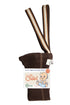 Silly Silas footless tights with braces in Chocolate Brown Stripe made from GOTS-certified organic cotton